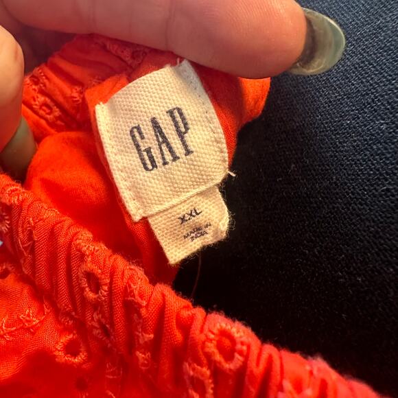GAP Eyelet Off Shoulder Coral Orange Dress - XXL (NWT) - Picture 4 of 6